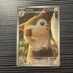 Pokemon TCG Furret 168/159 Sv09: Journey Together Illustration Rare - Image 1