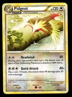 LP Pidgeot 29/102 HGSS Triumphant Pokemon 2010 Suwama Chiaki - Image 1