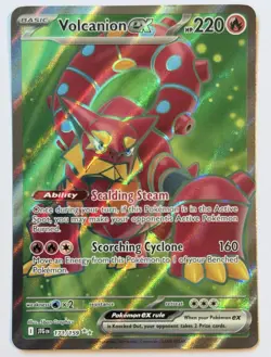 Volcanion EX Holo Ultra Rare Pokemon TCG Card 171/159 Sv09: Journey Together - Image 1
