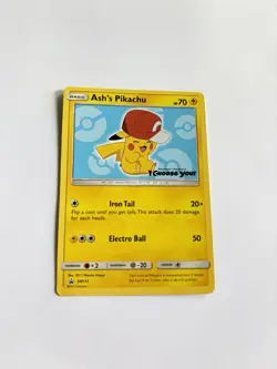 Pokemon Ash's Pikachu SM113 I Choose You Promo HP 2C - Image 1