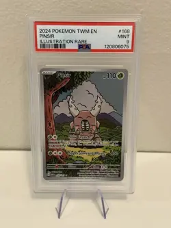 Pokemon TCG Pinsir Illustration Rare Card 168/167 Twilight Masquerade PSA 9 - Image 1