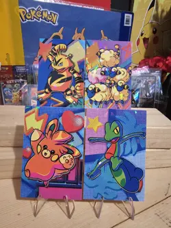 Pokemon Electric Pika Card Database - Electabuzz Mareep Treecko Mix - Lot Of 4 - Image 5