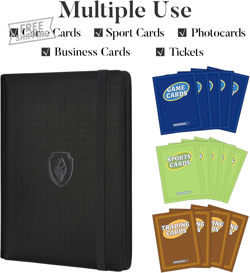 Trading Card Binder 9 Pocket, PU Cover Card Collection Binder for 360 - Image 3