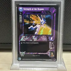 2004 DBGT STRENGTH OF THE DRAGON TIN PROMO PSA 8 DRAGON BALL Z GRADED CARD VTG - Image 2