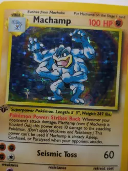 Pokemon Machamp 8/102 Deck Exclusives 1st Edition Holo Rare 1999 English - Image 2