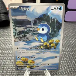 Pokemon TCG Piplup Holo Secret Rare Full Art 098/094 Phantasmal Flames NM - Image 1