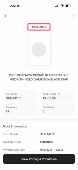 2000 POKEMON PROMO BLACK STAR 10 MEOWTH-HOLO GAME BOY PSA 10 - Image 3
