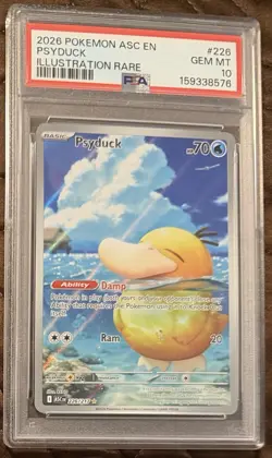 2026 Pokemon ASC En Illustration Rare #226 Psyduck PSA 10 GEM MINT - Image 1
