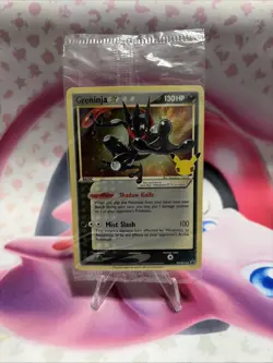 NM/M Pokemon TCG Greninja Gold Star SWSH144 Celebrations Black Star SEALED PROMO - Image 1