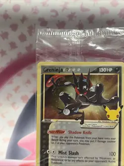 NM/M Pokemon TCG Greninja Gold Star SWSH144 Celebrations Black Star SEALED PROMO - Image 2