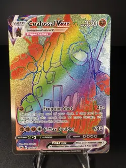 Coalossal VMAX 189/185 Rainbow Secret Rare Pokemon - Image 1