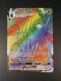 Coalossal VMAX 189/185 Rainbow Secret Rare Pokemon - Image 3