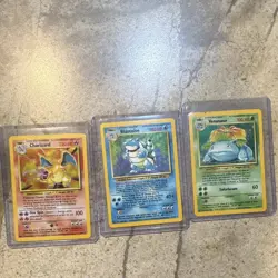 Wizards of the Coast 1999 Vintage Pokemon Base Set Holo Lot 3 4/102 2/102 15/102 - Image 1