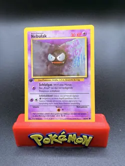 Pokemon Card - Gastly Nebulak German 1st Edition Base Set 50/102 Common - Image 1