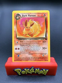 Pokemon Dark Flareon Team Rocket Unlimited Uncommon Card 35/82 LP - Image 1