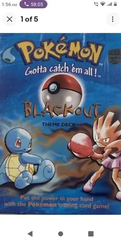 Pokemon Trading Card Game Blackout Theme Deck SHADOWLESS SEALED - Image 1