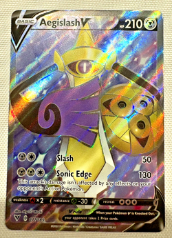 Aegislash V 177/185 Full Art Ultra Rare Vivid Voltage Pokemon TCG - Image 1