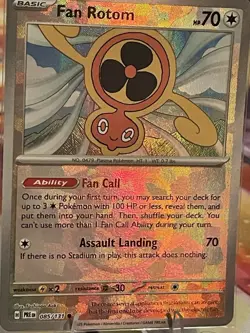 Pokemon TCG Fan Rotom 085/131 Master Ball Holo Prismatic Evolutions Card NM - Image 1