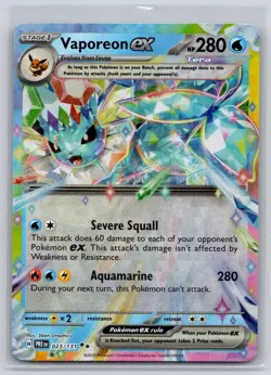 Vaporeon ex - 023/131 023/131 Holo SV: Prismatic Evolutions Pokemon NM - Image 1