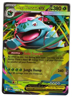 Pokemon TCG Mega Venusaur ex 003/132 Me01: Mega Evolution Holo NM - Image 1