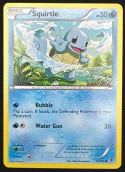 SQUIRTLE 14/101 MP COMMON PLASMA BLAST POKEMON 2013 - Image 1