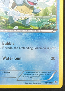SQUIRTLE 14/101 MP COMMON PLASMA BLAST POKEMON 2013 - Image 2