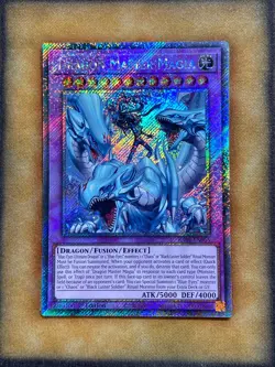 Yugioh Dragon Master Magia RA04-EN055 Platinum Secret Rare 1st Ed NM - Image 1