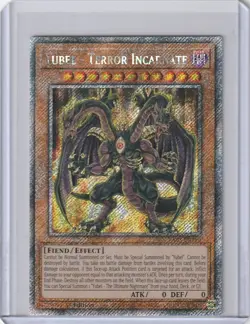 Yugioh RA03-EN190 Yubel – Terror Incarnate – Platinum Secret Rare 1st Edition - Image 1
