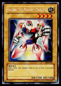 Gamma the Magnet Warrior - DOR-003 MP Secret Rare Duelist of the Roses Yu-Gi-Oh - Image 1