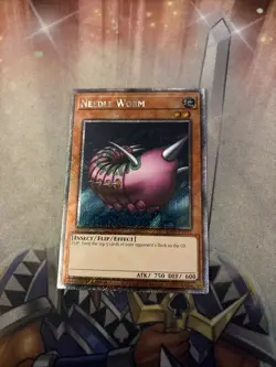 Yugioh Needle Worm RA04-EN112 1st Edition Platinum Secret Rare - Image 1