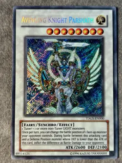 Yugioh! NM Avenging Knight Parshath - TDGS-EN000 - Secret Rare - Unlimited - Image 1