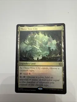 MTG Three Tree City Prerelease Bloomburrow Foil Card Magic the Gathering - Image 1