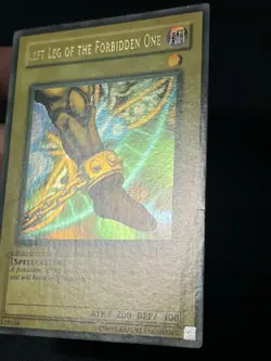 2002 YU-GI-OH! LOB-121 LEFT LEG THE FORBIDDEN ONE 1.5 PRINT FADED - Image 4