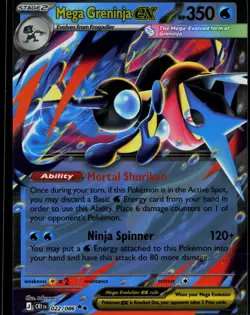 Mega Greninja ex 022/086 Chaos Rising Holo Double Rare Pokemon - Image 1