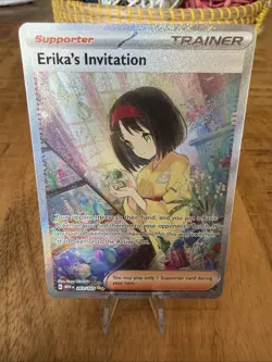 Pokemon TCG Erika's Invitation Scarlet & Violet Holo Ultra Rare Card 203 - Image 1