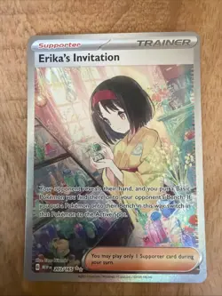 Pokemon TCG Erika's Invitation Scarlet & Violet Holo Ultra Rare Card 203 - Image 3