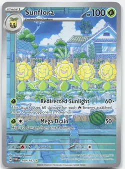 Sunflora 169/167 Illustration Rare Twilight Masquerade Pokemon Holo Near Mint - Image 1