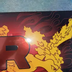 POKEMON TCG TEAM ROCKET'S MOLTRES UPC Ultra Premium Collection has tear view pic - Image 2