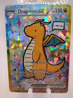 DERPY POKEMON FAN MADE Dragonite ex SAR Full Art Holo 029/055 EN - Image 1