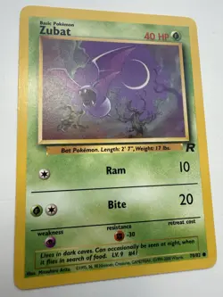 ZUBAT 70/82 COMMON TEAM ROCKET POKEMON UNLIMITED NM - Image 2