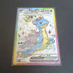 Pokemon TCG Lapras ex 158/142 Sv07 Stellar Crown Full Art Holo - Image 1