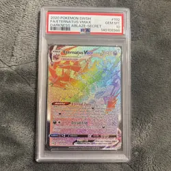 PSA 10 2020 Pokemon Eternatus VMAX Secret Rare Full Art Holo 192/189 - Image 1