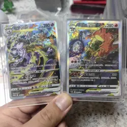2Pcs Promo Charizard&Mewtwo VSTAR Alt Art S-P-143/144 Pokemon Chinese Sealed - Image 1