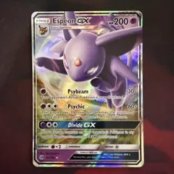 Pokemon TCG Espeon GX Card 61/149 Sun & Moon Base Set - Image 1