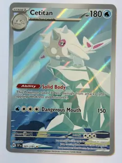 Pokemon TCG Cetitan Illustration Rare Card Surging Sparks 201/191 - Image 1