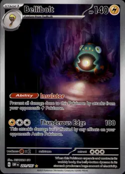 Bellibolt 201/197 Illustration Rare Obsidian Flames Pokemon Holo Near Mint - Image 2