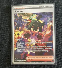 Pokemon TCG Kieran 218/167 Twilight Masquerade IR Trainer English - Image 1