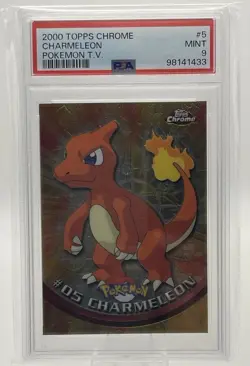 2000 Topps Chrome Pokemon T.V. #5 Charmeleon PSA 9 - Image 1