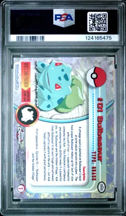 2000 TOPPS CHROME POKEMON T.V. #1 BULBASAUR PSA 9 - Image 2