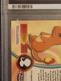 2000 TOPPS CHROME POKEMON T.V. #4 CHARMANDER PSA 9 - Image 3